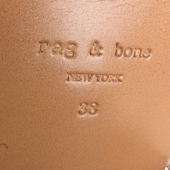 NEW...Rag And Bone Moto Black Boots... Size..EU 38...US 8